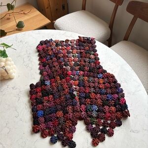 Vintage Handmade Multicolor Yo-Yo Patchwork Vest